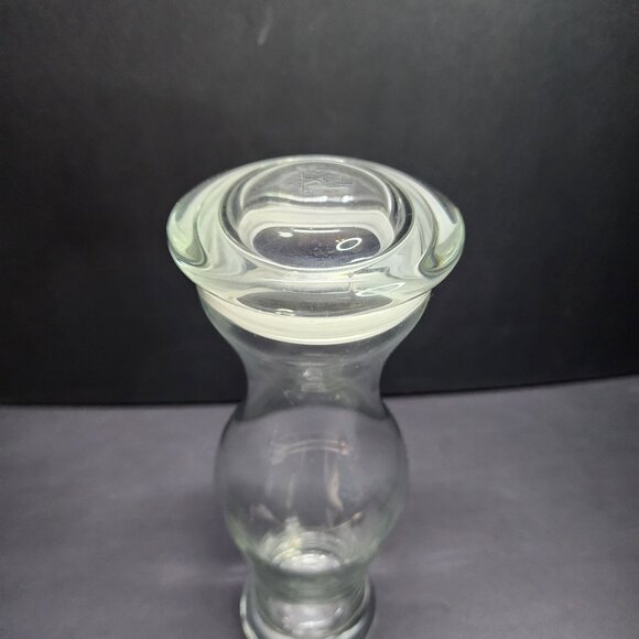 Vintage Clear Glass Bottle Carafe Decanter with Lid 1 Liter 10'' Tall - Picture 4 of 7
